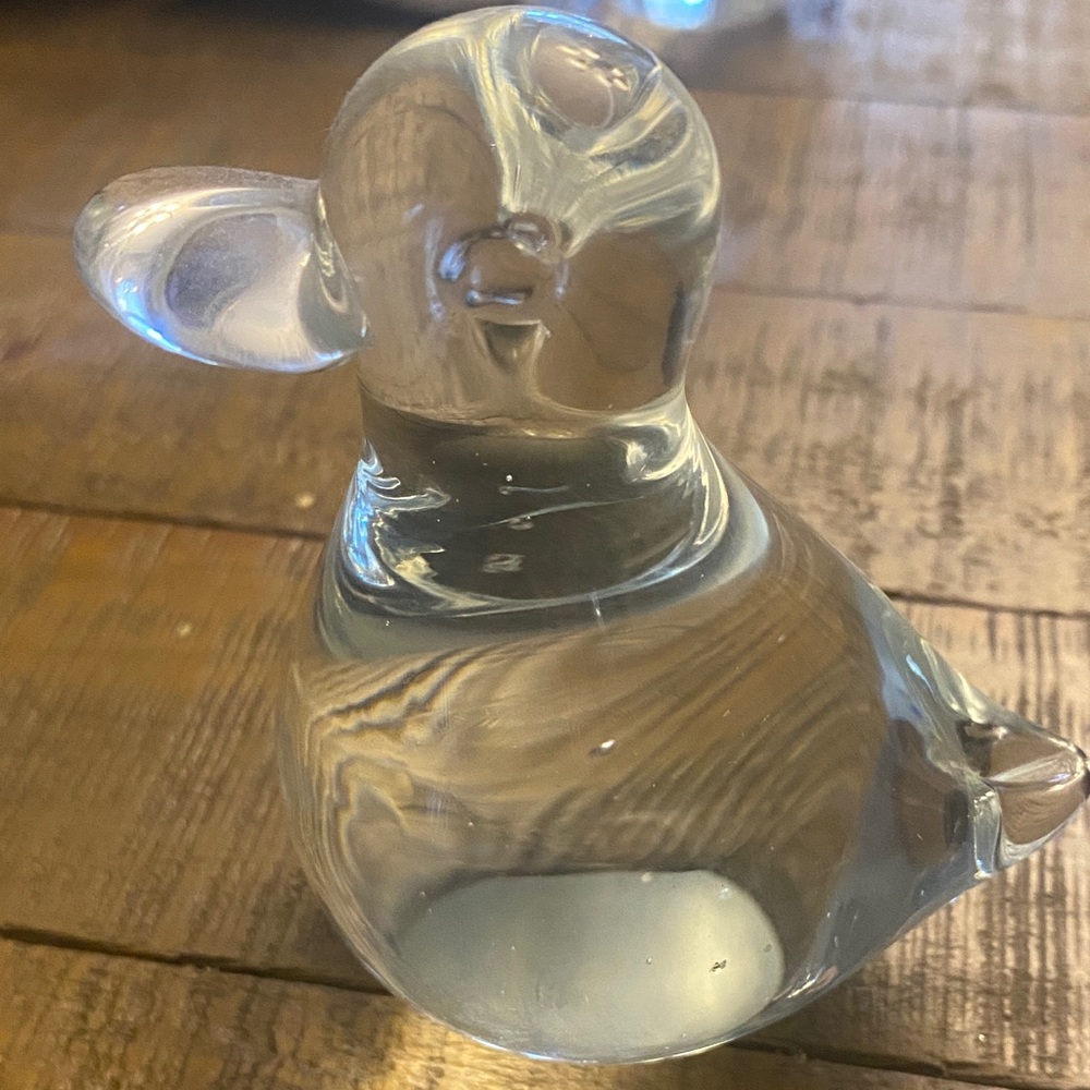 Handblown glass duck figurine